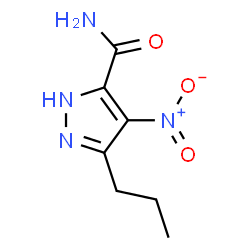 ChemSpider 2D Image | 4-Nitro-3-propyl-1H-pyrazole-5-carboxamide | C7H10N4O3