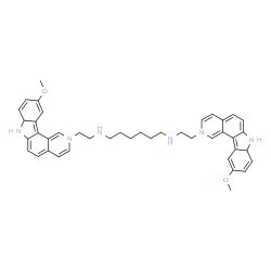 ChemSpider 2D Image | N,N'-Bis[2-(10-methoxy-7,7a-dihydro-2H-pyrido[4,3-c]carbazol-2-yl)ethyl]-1,6-hexanediamine | C42H48N6O2