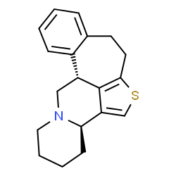 ChemSpider 2D Image | (4aR,12bR)-2,3,4,4a,7,8,12b,13-Octahydro-1H-6-thia-13a-azabenzo[f]naphtho[1,2,3-cd]azulene | C19H21NS