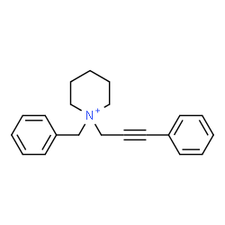 ChemSpider 2D Image | 1-Benzyl-1-(3-phenyl-2-propyn-1-yl)piperidinium | C21H24N