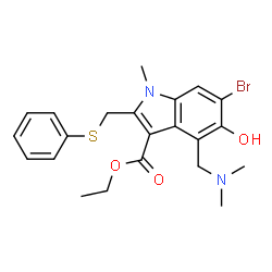 ChemSpider 2D Image | Umifenovir | C22H25BrN2O3S