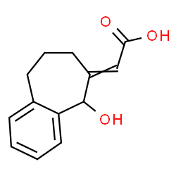ChemSpider 2D Image | 2-(5-hydroxy-5,7,8,9-tetrahydrobenzo[7]annulen-6-ylidene)acetic acid | C13H14O3