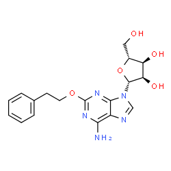 ChemSpider 2D Image | 2-(2-Phenylethoxy)adenosine | C18H21N5O5