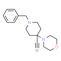 ChemSpider 2D Image | 1-Benzyl-4-morpholinopiperidine-4-carbonitrile | C17H23N3O