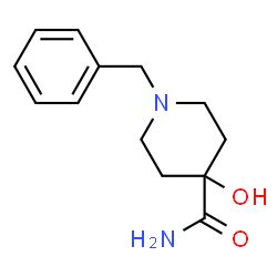 ChemSpider 2D Image | 1-Benzyl-4-hydroxy-4-piperidinecarboxamide | C13H18N2O2