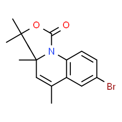 ChemSpider 2D Image | tert-Butyl-6-brom-2,2,4-trimethylchinolin-1(2H)-carboxylat | C17H22BrNO2
