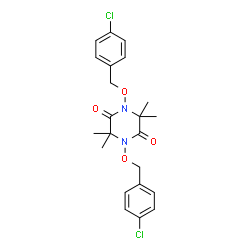 ChemSpider 2D Image | 1,4-Bis[(4-chlorobenzyl)oxy]-3,3,6,6-tetramethyl-2,5-piperazinedione | C22H24Cl2N2O4