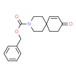 ChemSpider 2D Image | Benzyl 9-oxo-3-azaspiro[5.5]undec-7-ene-3-carboxylate | C18H21NO3