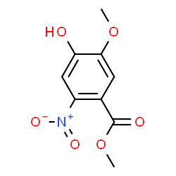 ChemSpider 2D Image | Methyl 4-hydroxy-5-methoxy-2-nitrobenzoate | C9H9NO6
