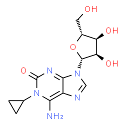 ChemSpider 2D Image | 1-Cyclopropyl-2-oxo-2-hydroadenosine | C13H17N5O5