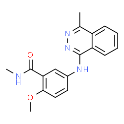 ChemSpider 2D Image | 2-Methoxy-N-methyl-5-[(4-methyl-1-phthalazinyl)amino]benzamide | C18H18N4O2