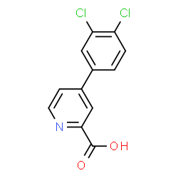 ChemSpider 2D Image | 4-(3,4-Dichlorophenyl)-2-pyridinecarboxylic acid | C12H7Cl2NO2