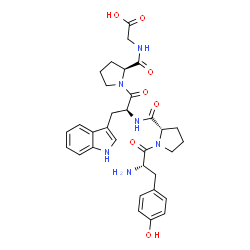 ChemSpider 2D Image | L-Tyrosyl-L-prolyl-L-tryptophyl-L-prolylglycine | C32H38N6O7