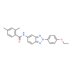 ChemSpider 2D Image | N-[2-(4-Ethoxyphenyl)-2H-benzotriazol-5-yl]-2,4-dimethylbenzamide | C23H22N4O2