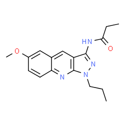 ChemSpider 2D Image | N-(6-Methoxy-1-propyl-1H-pyrazolo[3,4-b]quinolin-3-yl)propanamide | C17H20N4O2