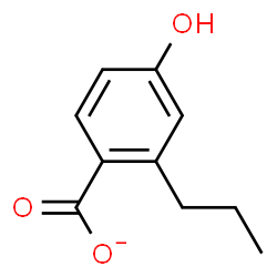 ChemSpider 2D Image | 2-Propyl-4-hydroxybenzoate | C10H11O3