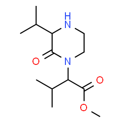 ChemSpider 2D Image | Methyl 2-(3-isopropyl-2-oxo-1-piperazinyl)-3-methylbutanoate | C13H24N2O3