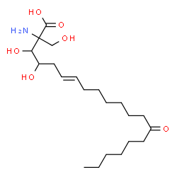 ChemSpider 2D Image | (6E)-2-Amino-3,4-dihydroxy-2-(hydroxymethyl)-14-oxo-6-icosenoic acid | C21H39NO6