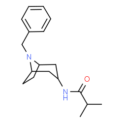 ChemSpider 2D Image | N-(8-Benzyl-8-azabicyclo[3.2.1]oct-3-yl)-2-methylpropanamide | C18H26N2O