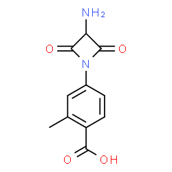 ChemSpider 2D Image | 4-(3-Amino-2,4-dioxo-1-azetidinyl)-2-methylbenzoic acid | C11H10N2O4