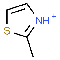 ChemSpider 2D Image | 2-Methyl-1,3-thiazol-3-ium | C4H6NS