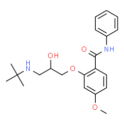 ChemSpider 2D Image | 2-(3-(tert-Butylamino)-2-hydroxypropoxy)-4-methoxybenzanilide | C21H28N2O4