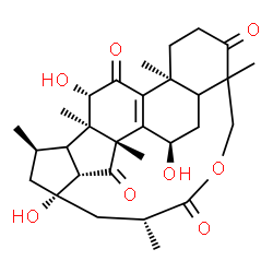 ChemSpider 2D Image | (5xi,7alpha,12beta,16beta,17xi,23S,25R)-7,12,23-Trihydroxy-26,29-epoxy-16,23-cyclolanost-8-ene-3,11,15,26-tetrone | C30H40O8