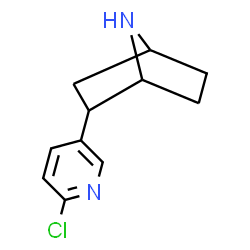 ChemSpider 2D Image | 2-(6-Chloro-3-pyridinyl)-7-azabicyclo[2.2.1]heptane | C11H13ClN2
