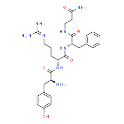 ChemSpider 2D Image | L-Tyrosyl-N~5~-(diaminomethylene)-D-ornithyl-L-phenylalanyl-beta-alaninamide | C27H38N8O5