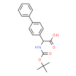 ChemSpider 2D Image | 4-Biphenylyl({[(2-methyl-2-propanyl)oxy]carbonyl}amino)acetic acid | C19H21NO4