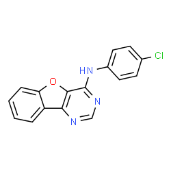 ChemSpider 2D Image | N-(4-Chlorophenyl)[1]benzofuro[3,2-d]pyrimidin-4-amine | C16H10ClN3O