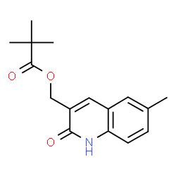 ChemSpider 2D Image | (6-Methyl-2-oxo-1,2-dihydro-3-quinolinyl)methyl pivalate | C16H19NO3