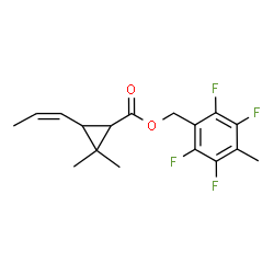 ChemSpider 2D Image | 2,3,5,6-Tetrafluoro-4-methylbenzyl 2,2-dimethyl-3-[(1Z)-1-propen-1-yl]cyclopropanecarboxylate | C17H18F4O2