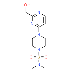 ChemSpider 2D Image | 4-(4-(N,N-Dimethyl-sulfamoyl)piperazino)-2-hydroxymethylpyrimidine | C11H19N5O3S