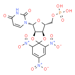 ChemSpider 2D Image | 2',3'-O-(2,4,6-Trinitro-2,4-cyclohexadiene-1,1-diyl)uridine 5'-(dihydrogen phosphate) | C15H14N5O15P