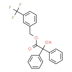ChemSpider 2D Image | 3-(Trifluoromethyl)benzyl hydroxy(diphenyl)acetate | C22H17F3O3