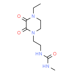 ChemSpider 2D Image | 1-[2-(4-Ethyl-2,3-dioxo-1-piperazinyl)ethyl]-3-methylurea | C10H18N4O3