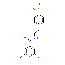 ChemSpider 2D Image | 3,5-Dimethoxy-N-[2-(4-sulfamoylphenyl)ethyl]benzamide | C17H20N2O5S