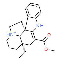 ChemSpider 2D Image | (12beta,19alpha)-3-(Methoxycarbonyl)-2,3-didehydroaspidospermidin-9-ium | C21H27N2O2