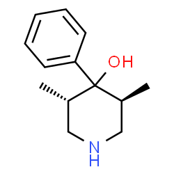ChemSpider 2D Image | (3S,5S)-3,5-Dimethyl-4-phenyl-4-piperidinol | C13H19NO
