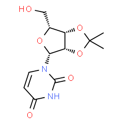 ChemSpider 2D Image | 1-(2,3-O-Isopropylidene-beta-D-lyxofuranosyl)-2,4(1H,3H)-pyrimidinedione | C12H16N2O6