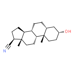 ChemSpider 2D Image | (3alpha,5beta,9beta,17beta)-3-Hydroxyandrostane-17-carbonitrile | C20H31NO
