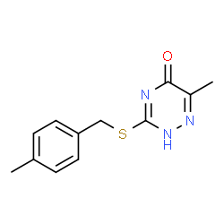 ChemSpider 2D Image | 6-Methyl-3-[(4-methylbenzyl)sulfanyl]-1,2,4-triazin-5(2H)-one | C12H13N3OS