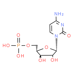ChemSpider 2D Image | 4-Amino-1-[(2xi)-5-O-phosphono-beta-L-threo-pentofuranosyl]-2(1H)-pyrimidinone | C9H14N3O8P