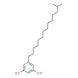 ChemSpider 2D Image | 5-(13-Methyltetradecyl)-1,3-benzenediol | C21H36O2