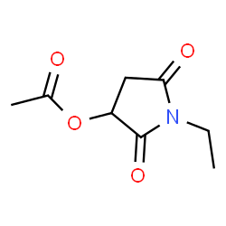 ChemSpider 2D Image | 1-Ethyl-2,5-dioxo-3-pyrrolidinyl acetate | C8H11NO4