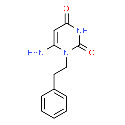 ChemSpider 2D Image | 6-amino-1-phenethylpyrimidine-2,4(1H,3H)-dione | C12H13N3O2