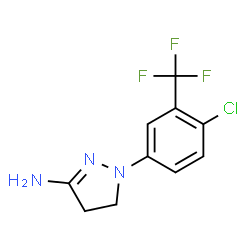 ChemSpider 2D Image | 1-[4-Chloro-3-(trifluoromethyl)phenyl]-4,5-dihydro-1H-pyrazol-3-amine | C10H9ClF3N3