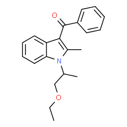 ChemSpider 2D Image | [1-(1-Ethoxy-2-propanyl)-2-methyl-1H-indol-3-yl](phenyl)methanone | C21H23NO2