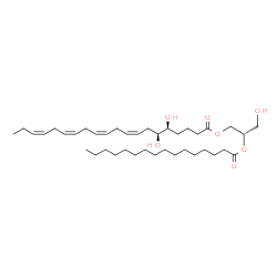 ChemSpider 2D Image | (2S)-3-Hydroxy-2-(palmitoyloxy)propyl (5S,6S,8Z,11Z,14Z,17Z)-5,6-dihydroxy-8,11,14,17-icosatetraenoate | C39H68O7